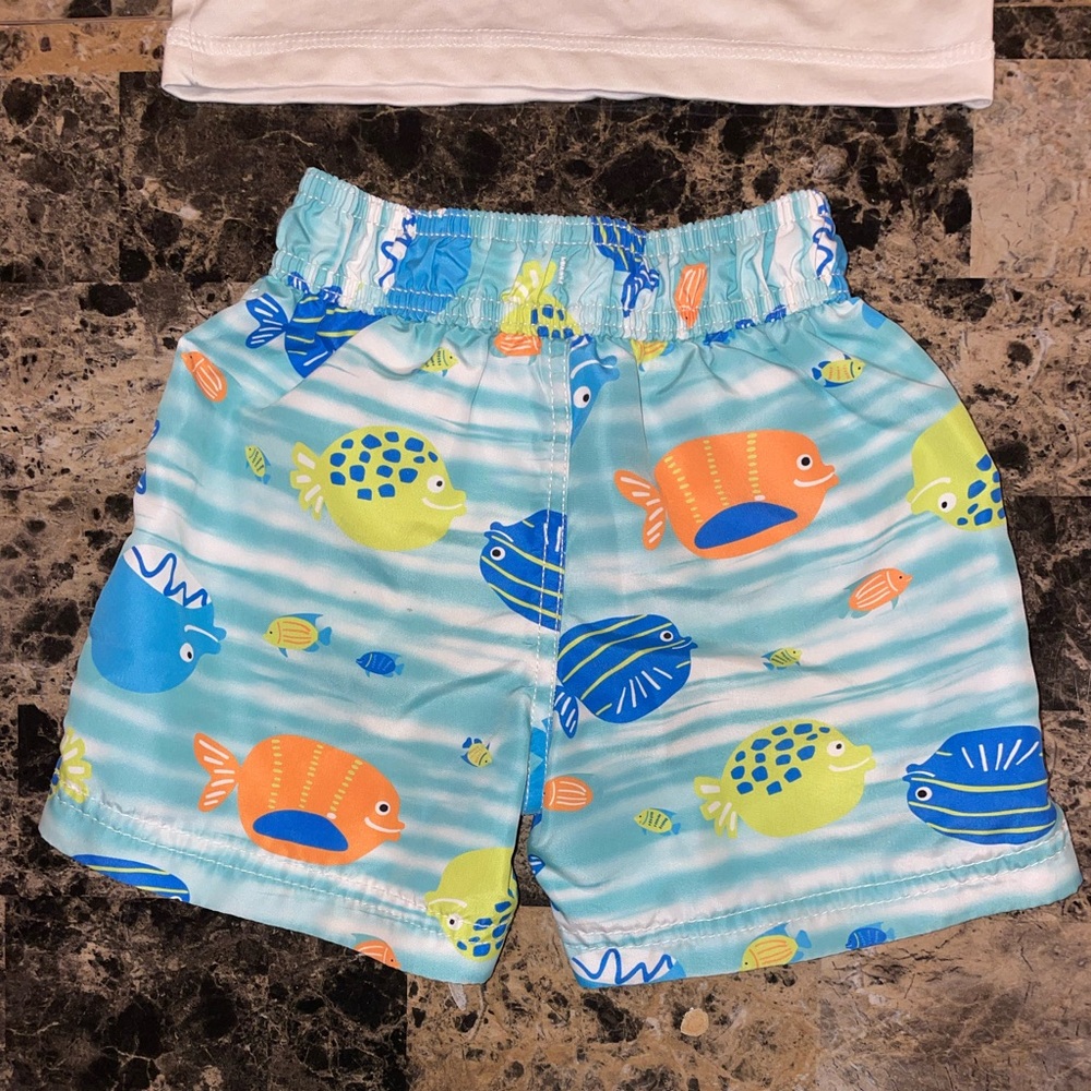 Wippette Toddler Swim Trunks & Rash Guard 24 Months🐠🐟 - Picture 5 of 10